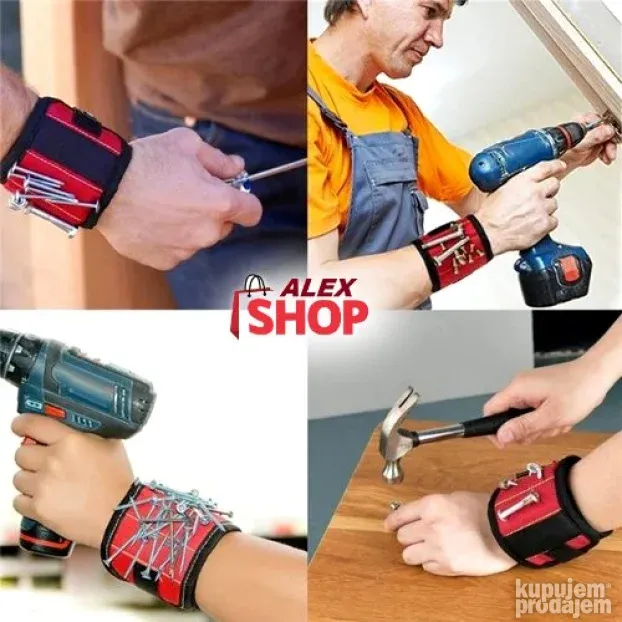 Magnetna narukvica za majstore za alat, eksere, šrafove