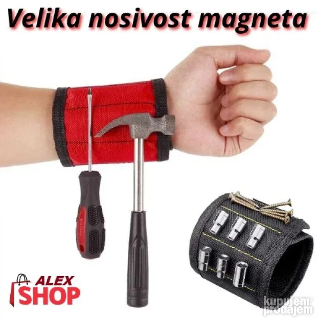 Magnetna narukvica za majstore za alat, eksere, šrafove