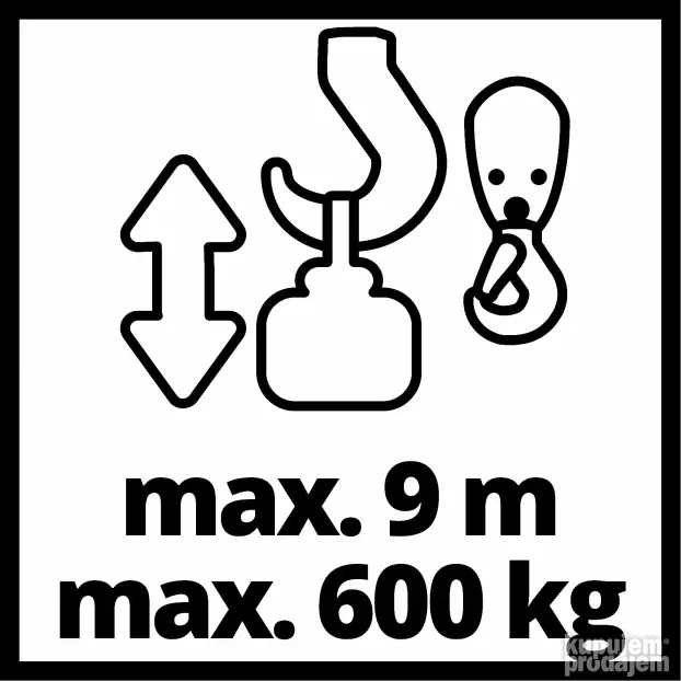 Einhell TC-EH 600 Električna dizalica, 1.050W