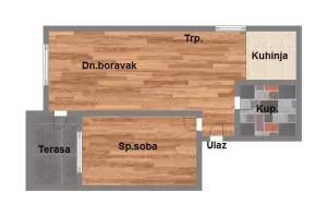 jednoiposoban stan - 41 m2 - Sadovi