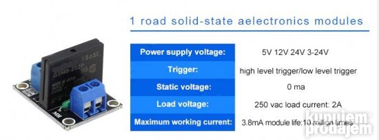 5v low level triger 1 kanal ssr relej AVR arduino G3MB-202P