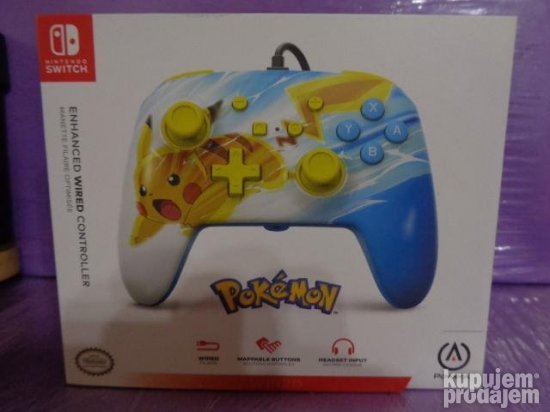 Pokemon SWITCH Wired Kontroler NOVO
