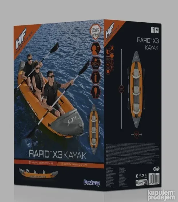 Bestway kajak RAPID K x 3 za 3 osobe 381 cm