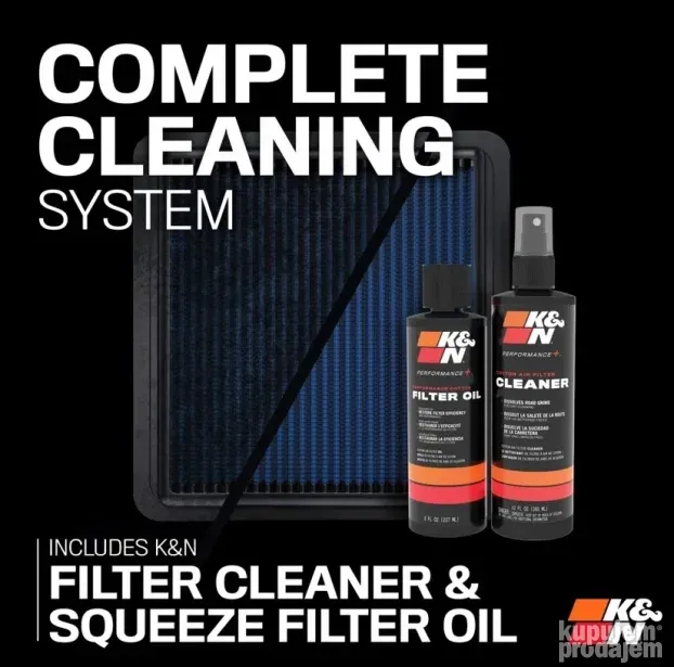 K&N Set za čišćenje filtera VAZDUHA Plavo Ulje
