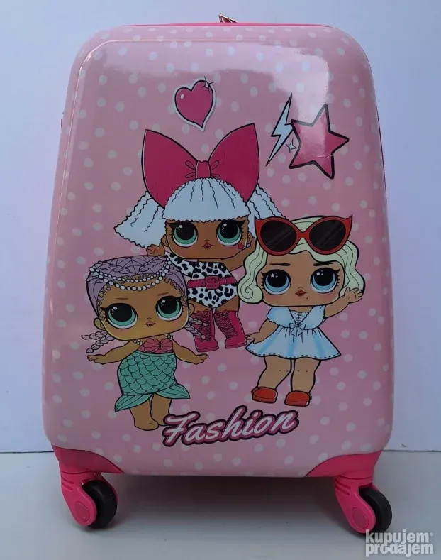 Srednji deciji kofer 0040 LOL roze