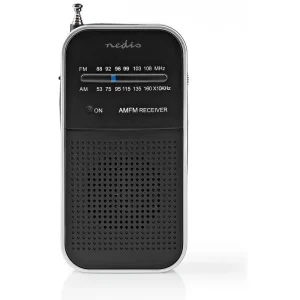 NEDIS RDFM1110SI FM radio black silver