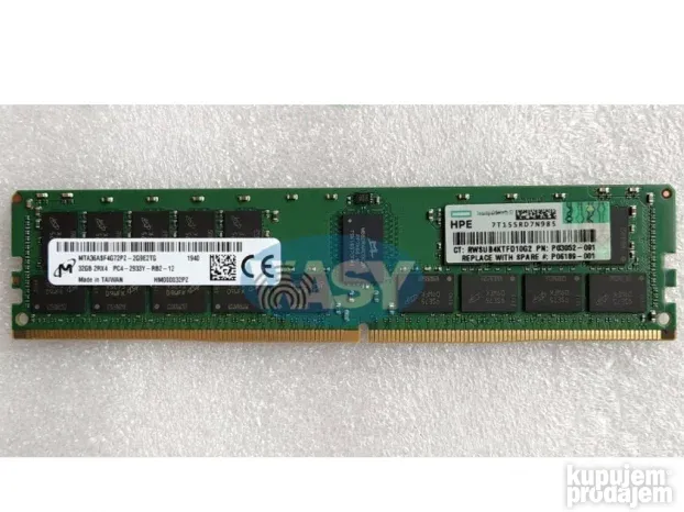 Memorije HPE 32 GB (1x32 GB)/Dual Rank/x4/DDR4/2933 KupujemProdajem