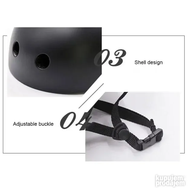 Kaciga za trotinet,rolere,skateboard RX H1 crna - NOVO