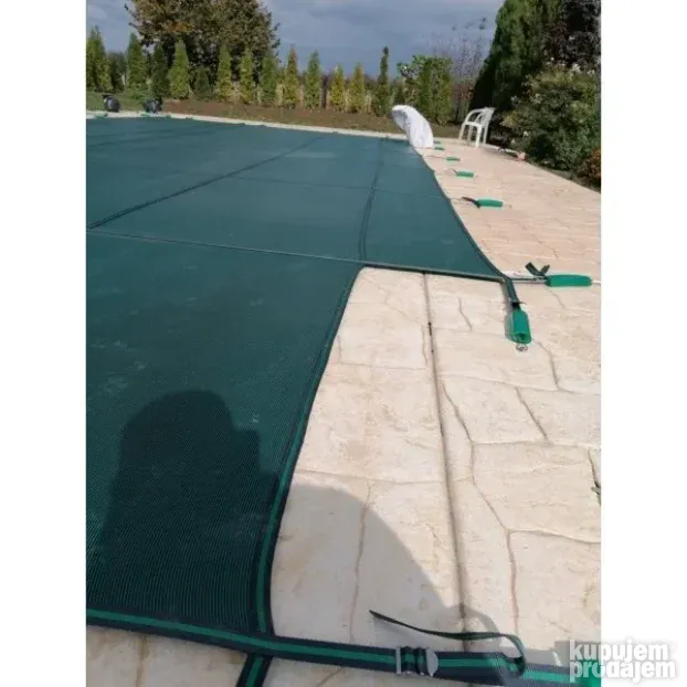 Zimski prekrivac za bazene sa ankerima - mreza 5x3m