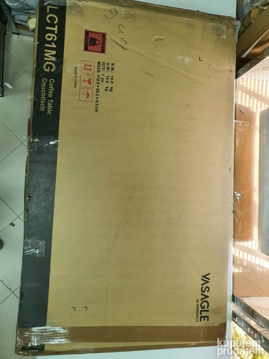 Drveni Stocic sa Metalnom Konstrukcijom 106x60x45cm-Songmics