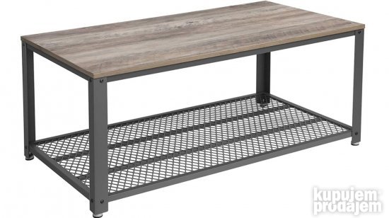 Drveni Stocic sa Metalnom Konstrukcijom 106x60x45cm-Songmics