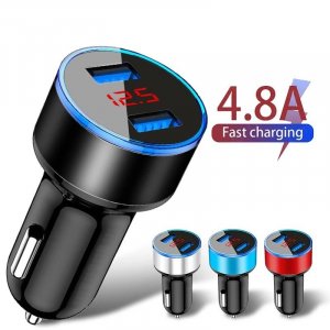 USB punjac za automobil 2 USB + voltmetar