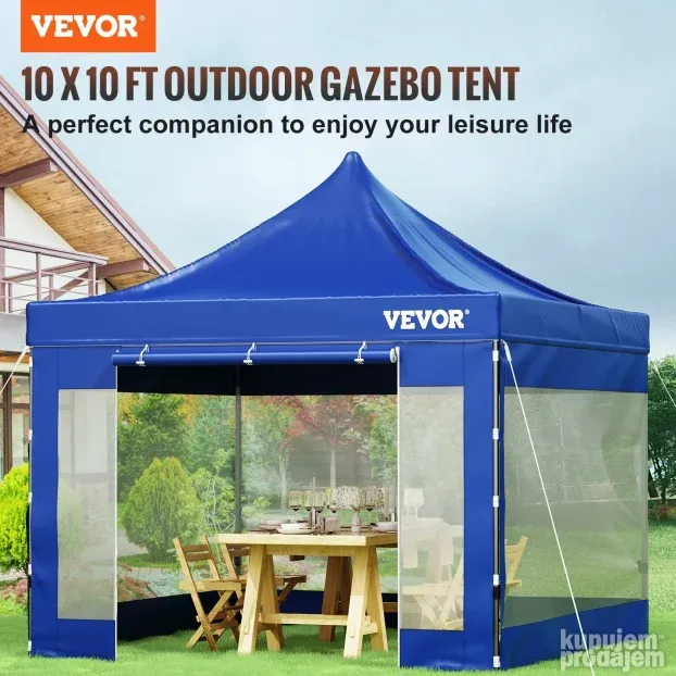 VEVOR 3,048 x 3,048 m Pop Up Šator plavi