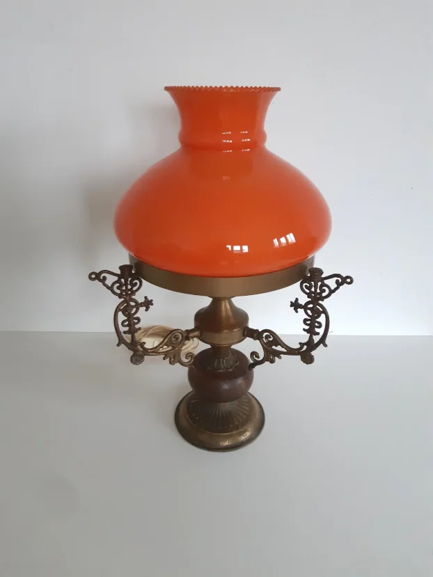 Vintage mesingana stona lampa