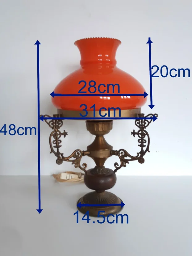 Vintage mesingana stona lampa