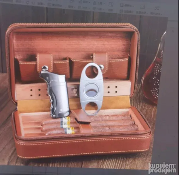 COHIBA humidor set+upaljac+sekac A+KLASA za vas i poklon
