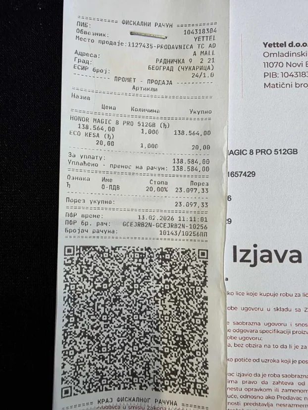 HONOR Pad 10 8GB/256GB VAKUM + 2 Godine Garancije