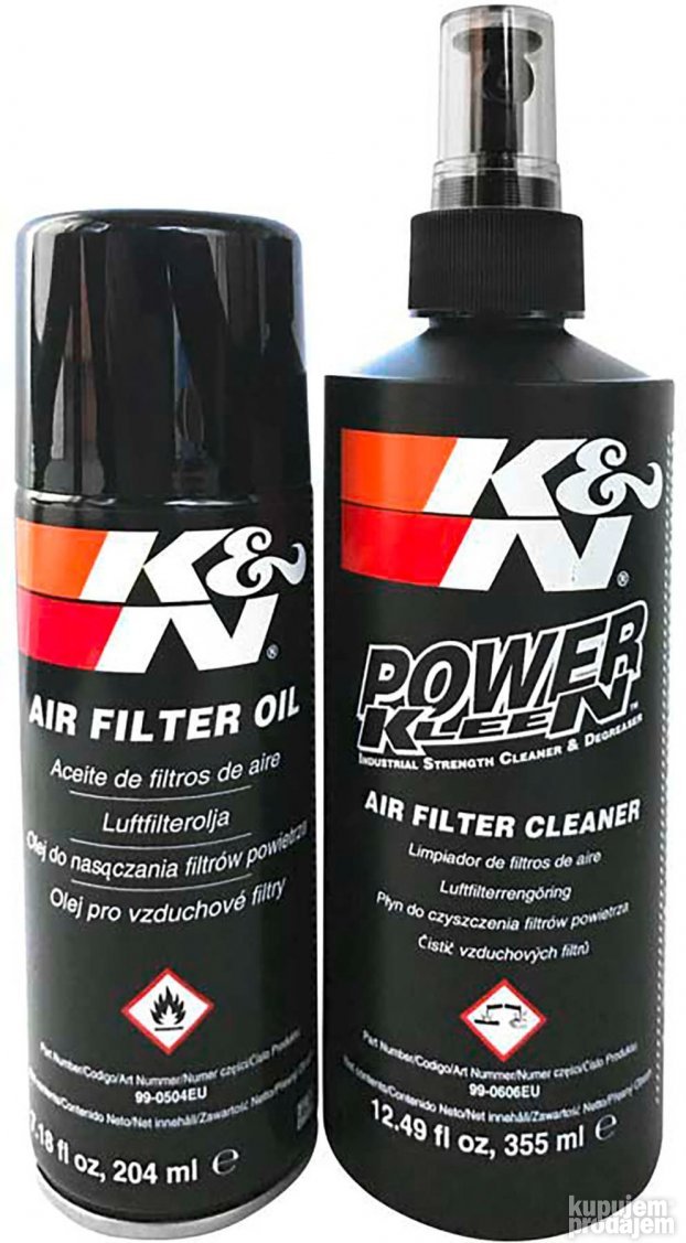 K&N Set za čišćenje filtera VAZDUHA KN Crveno Ulje