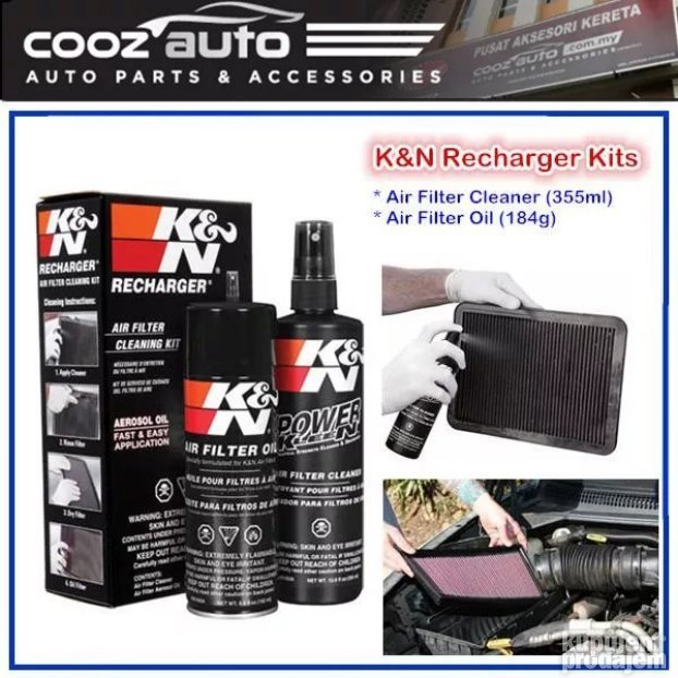 K&N Set za čišćenje filtera VAZDUHA KN Crveno Ulje