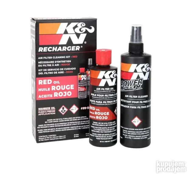 K&N Set za čišćenje filtera VAZDUHA KN Crveno Ulje