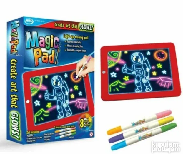 Magicna Svetleca Tabla za Pisanje i Crtanje u Boji