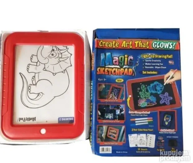 Magicna Svetleca Tabla za Pisanje i Crtanje u Boji
