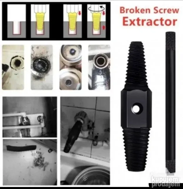 Sraf za izvlacenje zalomljenih cevi