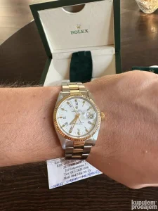 Rolex Oyster Perpetual Date 14k zlato - celik