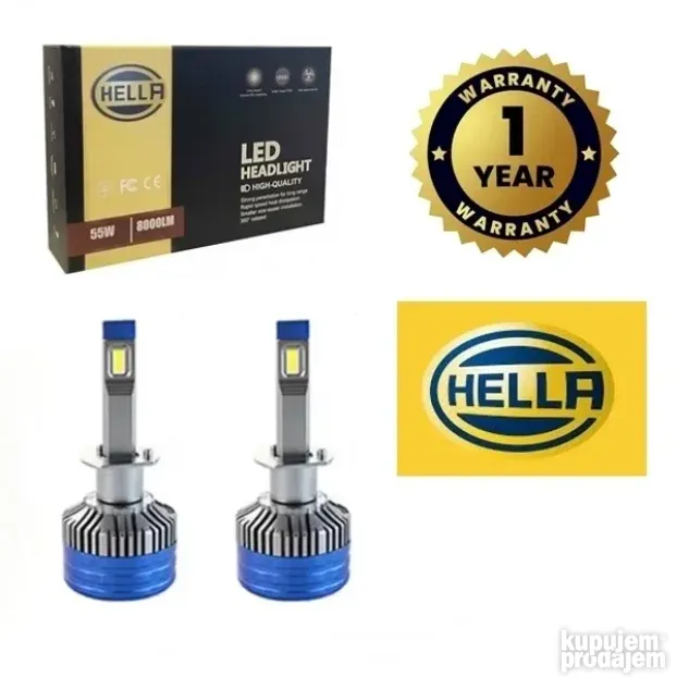 Led sijalice HELLA 10000 lumena 55w ultra kan bus premium