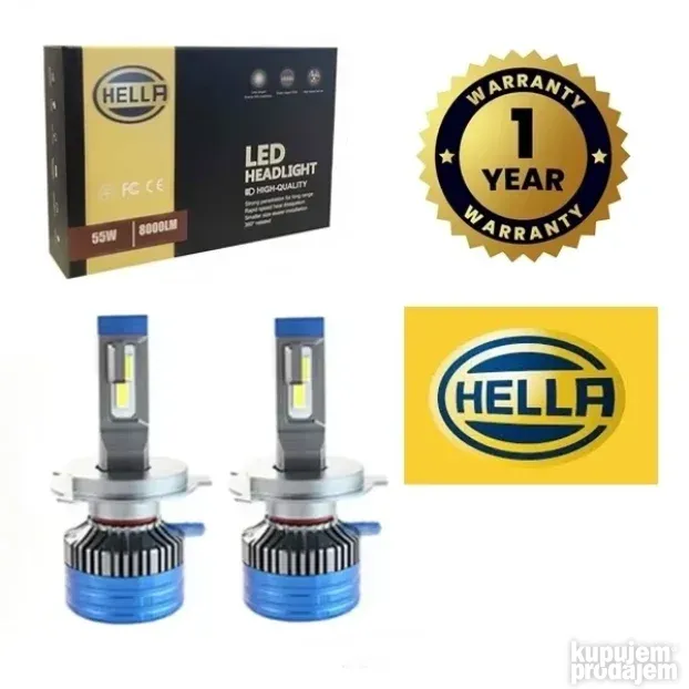 Led sijalice HELLA 10000 lumena 55w ultra kan bus premium