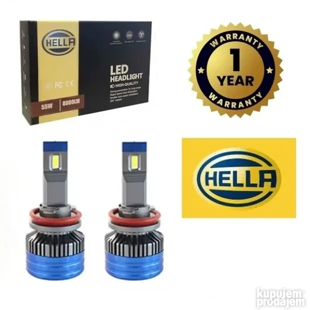 Led sijalice HELLA 10000 lumena 55w ultra kan bus premium
