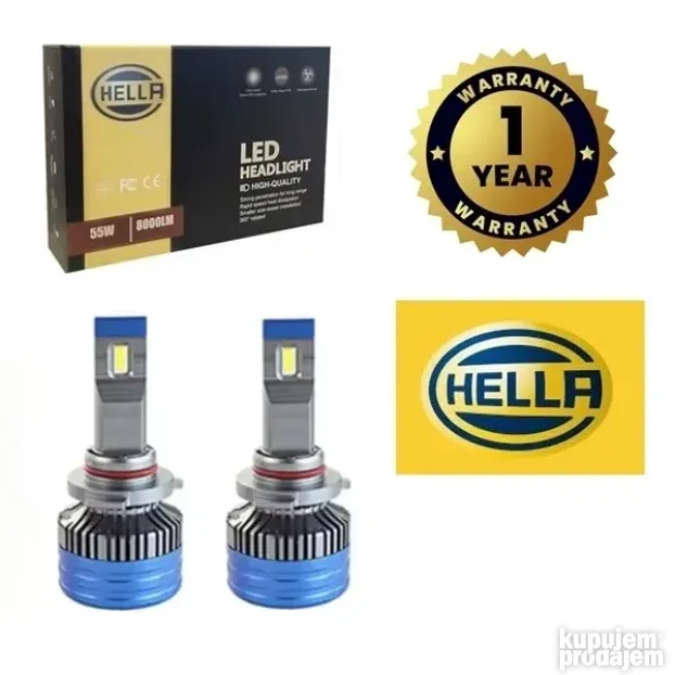 Led sijalice HELLA 10000 lumena 55w ultra kan bus premium