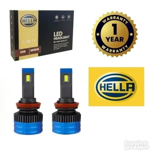 Led sijalice HELLA 10000 lumena 55w ultra kan bus premium