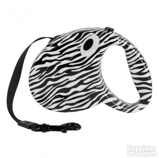POVODAC Za Pse Do 35kg 5m ZEBRA Print