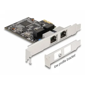 DELOCK 88615 PCI Express x1 card 2 x RJ45 Gigabit LAN