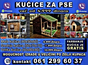 Kucice za pse već od 4.999 dinara + BESPLATNA DOSTAVA