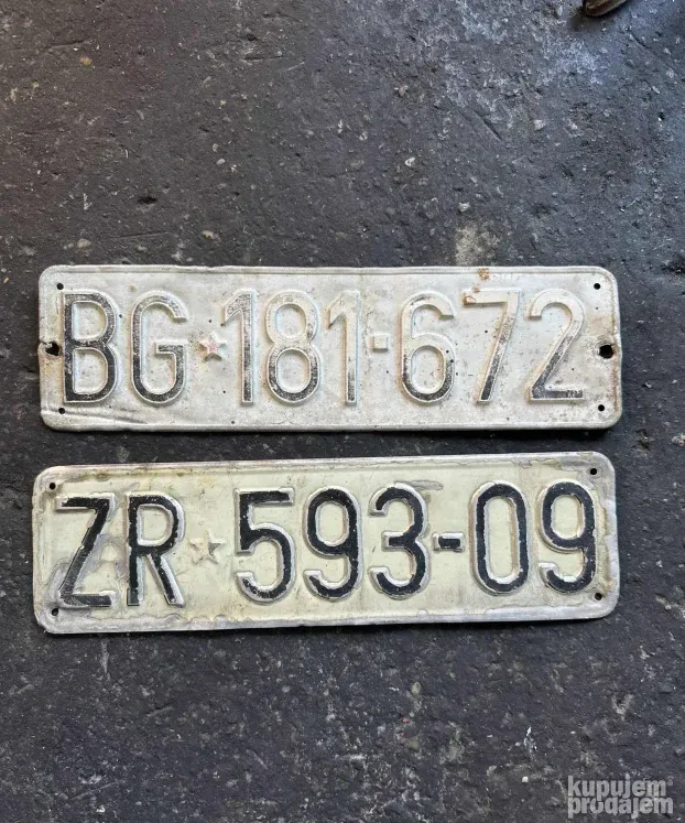 stara tablica petokraka bg beograd po 10e zr