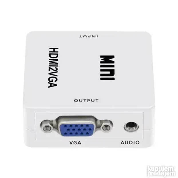 Adapter HDMI na VGA sa audio izlazom i napajanjem GEMBIRD