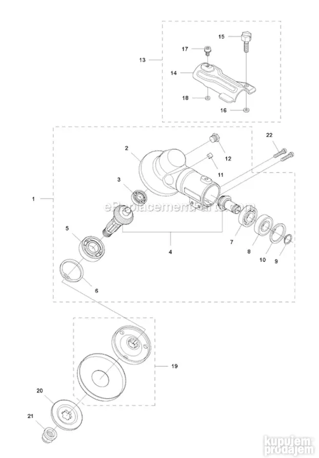 Zupčasti par trimera Husqvarna 135R,235RII,333R,335Rx,535RXT
