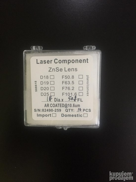 CO2 laser MBL socivo ZnSe  18mm/50,8mm visoko kvalitetno