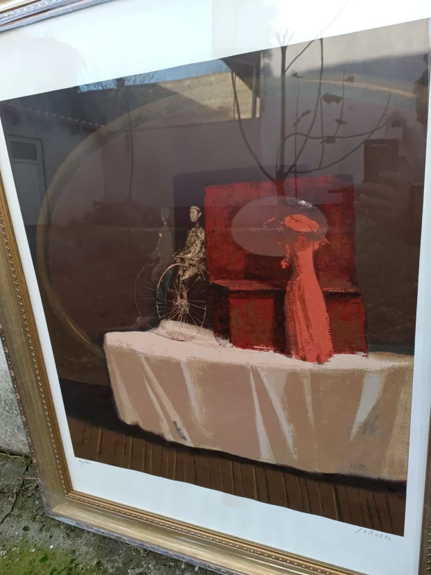 Serigrafija Vasilije Jordan, Dama i biciklista