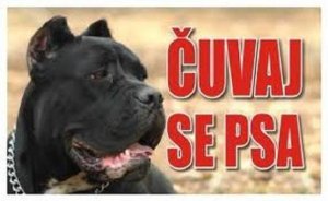 Tabla Čuvaj se psa KANE KORSO