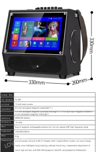 Prenosni touch led karaoke sistem sa ekranom za pevanje led