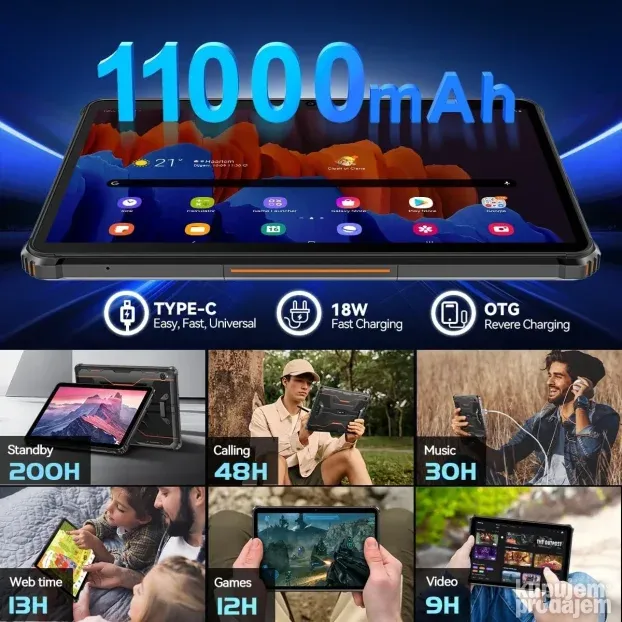 Brutalan Oukitel Rugged RT9 Tablet 24/256GB - 10.1” - 2025!