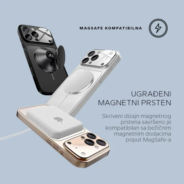 Torbica Magsafe LookLike za iPhone 13 Pro 6.1 - Srebrna