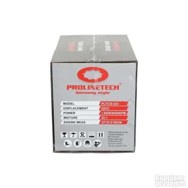 Motorna testera Prolinetech 2,6 Ks  NOVO