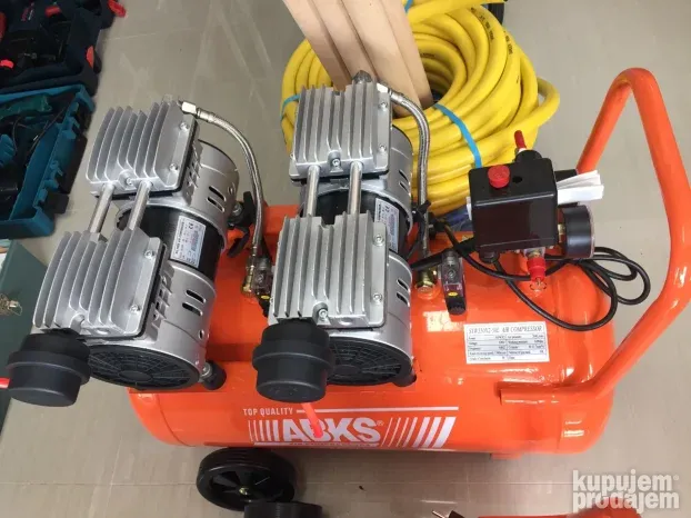 Besumni kompresor 50l, kompresor sa dva motora - KupujemProdajem