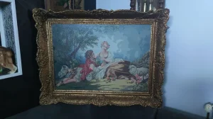 Vilerov goblen Pastirska idila u duplom masivnom ramu