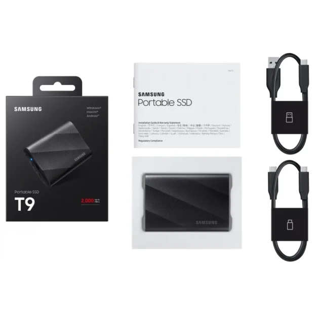 SAMSUNG 4TB T9 USB 3.2 + USB 3.2 Type C Black,kupi u dm