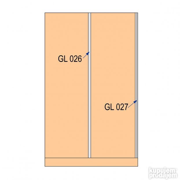 RU U GL 026 Ugradni Profil - Ručica Rukohvat AL Srebro Mat